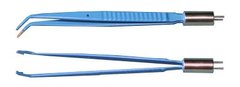 Bipolar forceps (closed curved jaws 8x2x1 mm), 160 mm ПЗ-005 photo