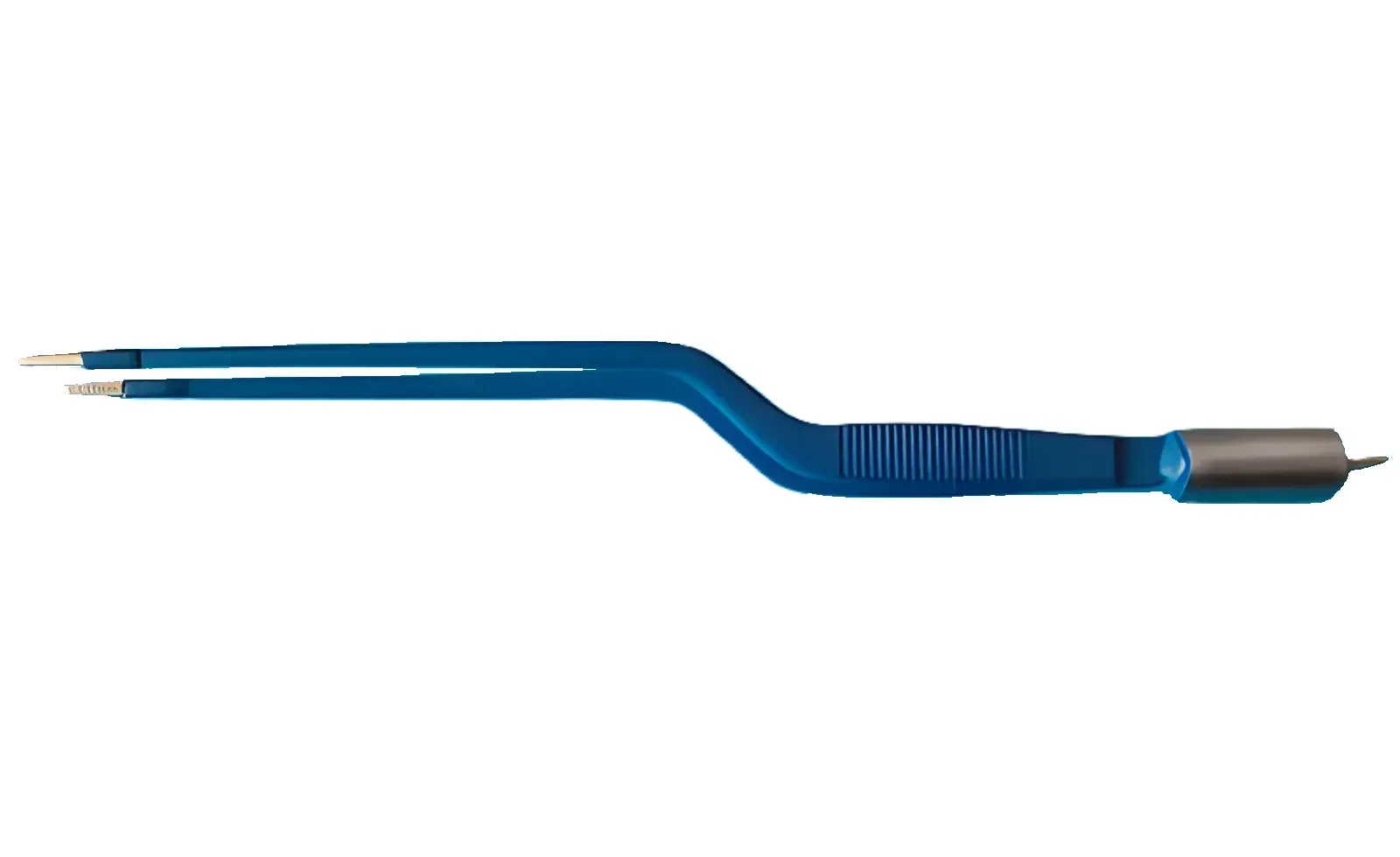 Bayonet bipolar forceps ПБ-011, 200 mm, 10x3x1 mm jaws